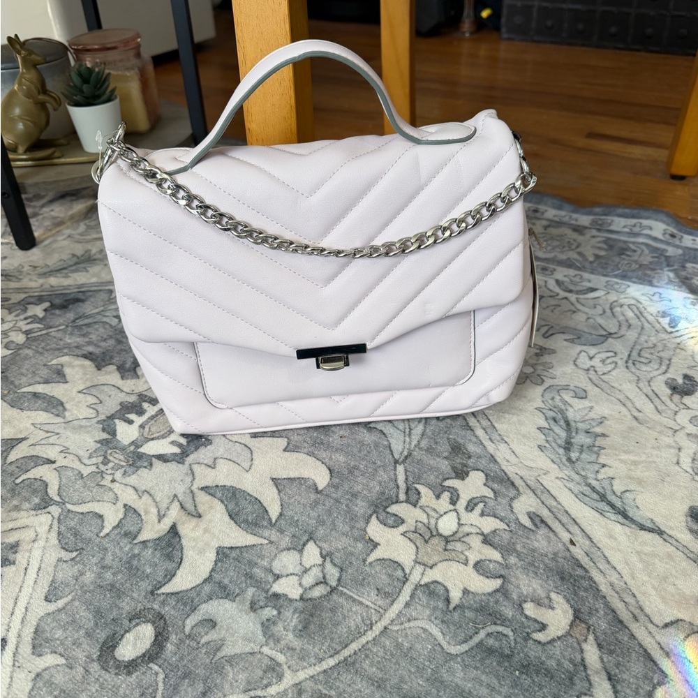 a new day White Quilted Crossbody Bag